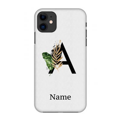 Charcoal Flora: Volledig geprint iPhone 11 Hoesje