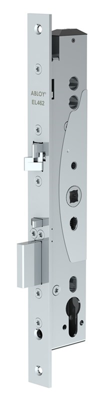 ABLOY EL462 Paniekdeurslot | enkelzijdig krukgestuurd | zelfvergrendelend | DM40mm | RC94mm | voorplaat RVS 24x300mm rechthoekig | 12/24V DC | DR