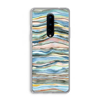 Watercolor Agate: OnePlus 8 Transparant Hoesje