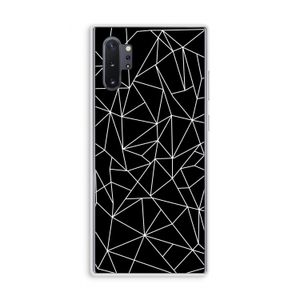 Geometrische lijnen wit: Samsung Galaxy Note 10 Plus Transparant Hoesje