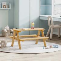 Kindertafel met banken 90x79,5x50 cm massief hout