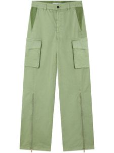 Stella McCartney straight-leg cotton cargo pants - Vert