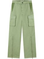 Stella McCartney straight-leg cotton cargo pants - Vert - thumbnail