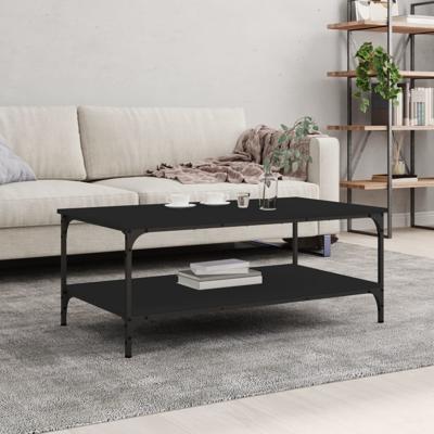Salontafel 100x55x40 cm bewerkt hout zwart