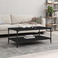Salontafel 100x55x40 cm bewerkt hout zwart