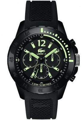 Lacoste horlogeband 2010740 / LC-75-1-29-2511 Rubber Zwart 22mm
