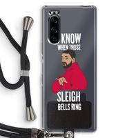 Sleigh Bells Ring: Sony Xperia 5 Transparant Hoesje met koord