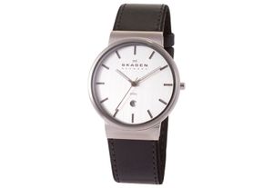 Horlogeband Skagen 351XLSLBCM Leder Zwart