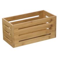 5Five Fruitkisten opslagbox - open structuur - lichtbruin - hout - L31 x B15 x H15 cm   -