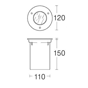 Brumberg 310500 310500 Vloerinbouwlamp LED RVS