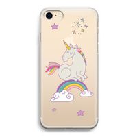 Regenboog eenhoorn: iPhone 7 Transparant Hoesje