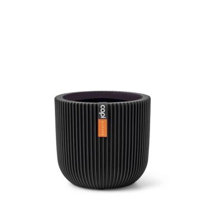 Pot bol Groove 8x7 zwart - Capi europe