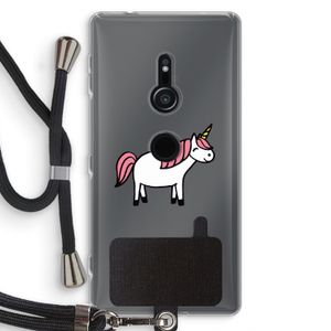 Eenhoorn: Sony Xperia XZ2 Transparant Hoesje met koord