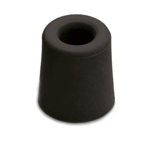 Deurstopper - 2x - zwart - rubber - 4,8x3,7 cm - RVS - deurbuffer