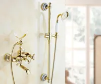 Luxe Gouden Badkraan met Kristalaccenten