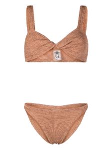 Hunza G bikini Juno à design torsadé - Marron