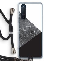 Combinatie marmer: Sony Xperia 5 II Transparant Hoesje met koord