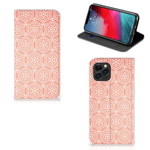 Apple iPhone 11 Pro Hoesje met Magneet Pattern Orange