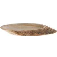 Woondecoratie ovale boomschijf van hout 31 cm - thumbnail