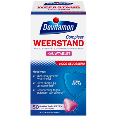 Davitamon Compleet Weerstand Hoog Gedoseerd Kauwtabletten