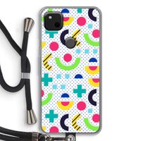 8-bit N°1: Pixel 4a Transparant Hoesje met koord