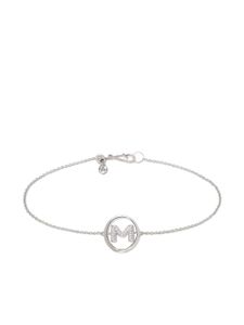 Annoushka bracelet en or blanc 18ct à initiale M ornée de diamants - Argent