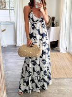 Floral Casual Dress With No