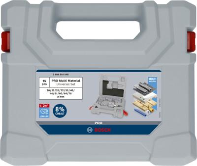 Bosch Accessoires PRO Multi Material gatzagenset | Q-Lock adapter | 15-delig - 2608901548