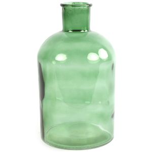 Countryfield Vaas - mintgroen - glas - apotheker fles vorm - D17 x H30 cm