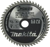 Makita Accessoires cirkelzaagblad | aluminium | 136x20x1,6 50t 0g - b-40303