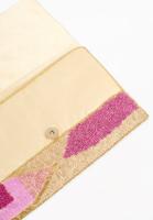 Clutch met roze en goud Clutch met roze en goud