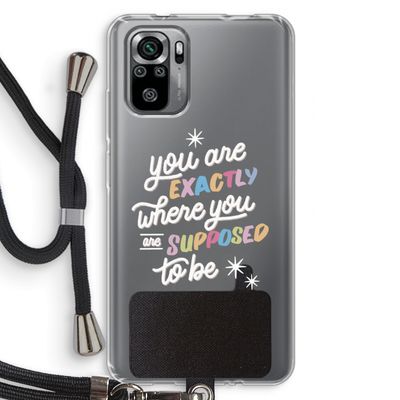 Right Place: Xiaomi Redmi Note 10S Transparant Hoesje met koord