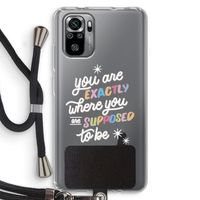 Right Place: Xiaomi Redmi Note 10S Transparant Hoesje met koord