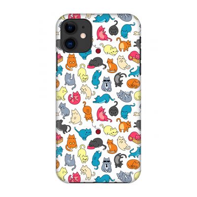 Kleurrijke katten: Volledig geprint iPhone 11 Hoesje