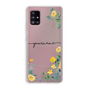 Gele bloemen: Samsung Galaxy A51 5G Transparant Hoesje