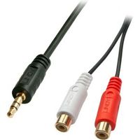 Lindy 35678 audio kabel 0,25 m 2 x RCA 3.5mm Zwart, Rood, Wit - thumbnail