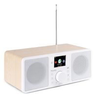 DAB Radio met Bluetooth en Internetradio - Audizio Rome - Wekkerradio - Wifi - AUX - 2 Speakers - Wit - thumbnail