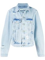 Off-White veste en denim à broderies - Bleu - thumbnail