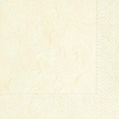 Luxe servetten - 20x - creme wit - 33 x 33 cm - melange - 3-laags papier - diner/lunch