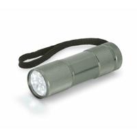 Compacte LED kinder zaklamp - aluminium - grijs - 9 cm - thumbnail