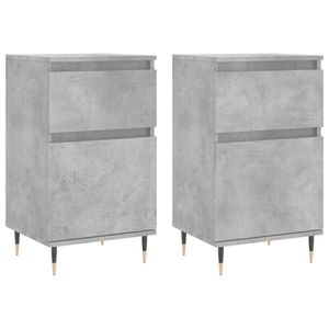 The Living Store Dressoir Betongrijs - 40 x 35 x 70 cm - Duurzaam materiaal en ijzeren poten