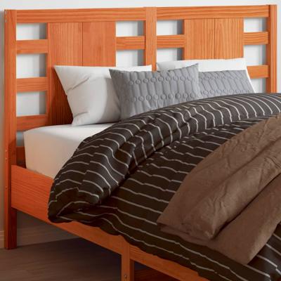 Hoofdbord 135 cm massief grenenhout wasbruin