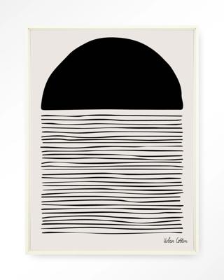 Urban Cotton Wandkleed 'Element' 80 x 110cm in Floating Frame - off white