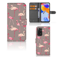 Xiaomi Redmi Note 11 Pro 5G/4G Telefoonhoesje met Pasjes Flamingo - thumbnail