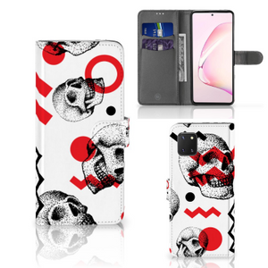 Telefoonhoesje met Naam Samsung Note 10 Lite Skull Red