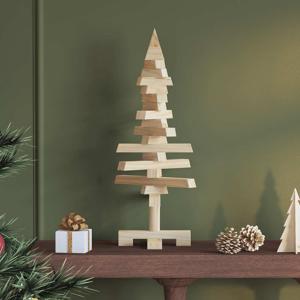 VidaXL Kerstdecoratie kerstboom 60 cm massief grenenhout