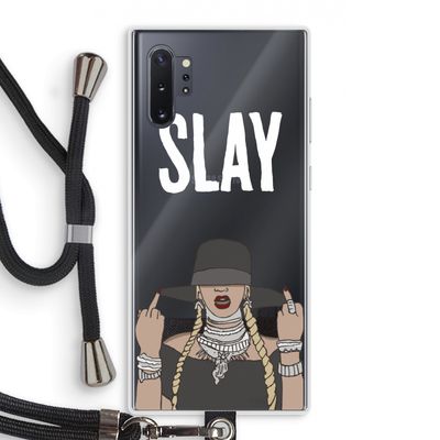 Slay All Day: Samsung Galaxy Note 10 Plus Transparant Hoesje met koord