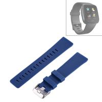 Voor Fitbit versa eenvoudige mode siliconen horlogebandje (donkerblauw)