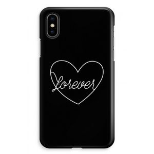 Forever heart black: iPhone XS Max Volledig Geprint Hoesje