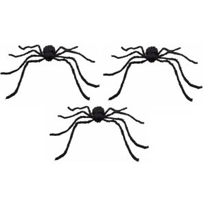 3x Halloween decoratie mega spin 125 cm   -